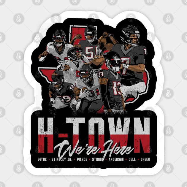 Houston Football H-Town We're Here Sticker by danlintonpro